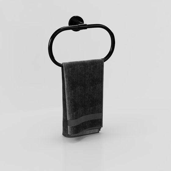 Stylish Towel Ring 3D model for Modern Interiors