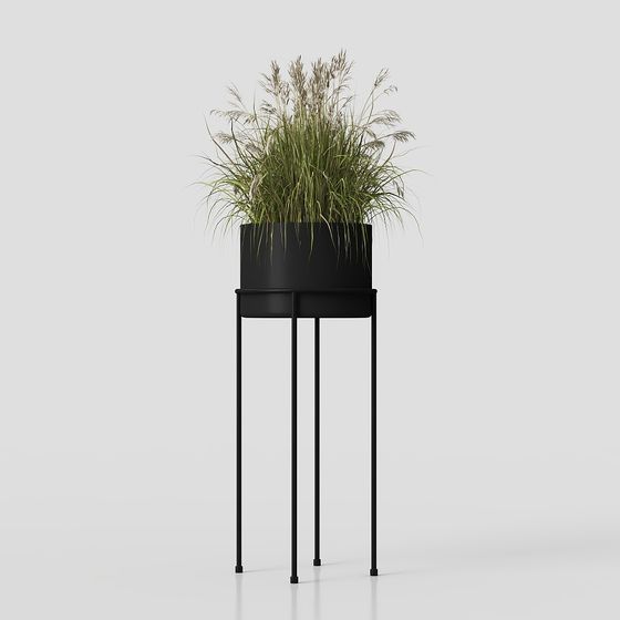 Urban Oasis Plant Stand 3D model for Contemporary Spaces
