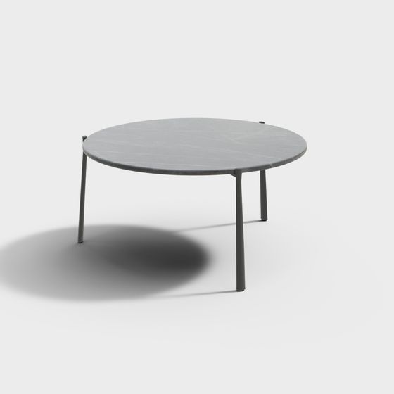 Low-Polygon Round Table 3D model Design