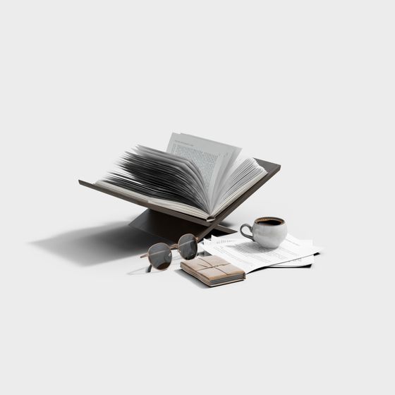 Serene Reading Corner 3D model