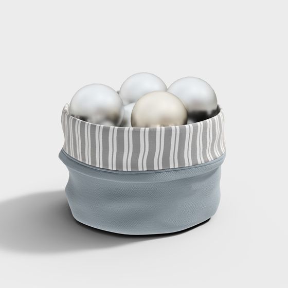 Low-Poly Egg Basket 3D model