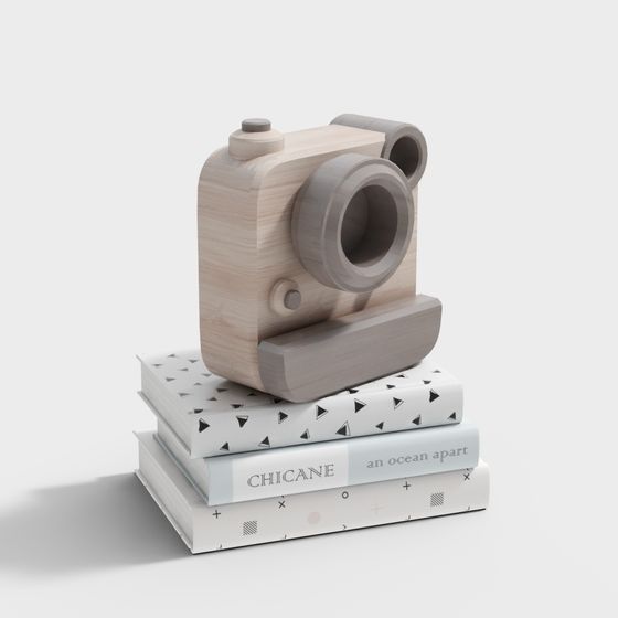 Retro Camera 3D model with Low-Polygon Design