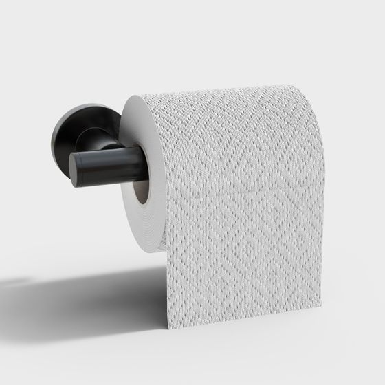 Elegant Low-Poly Paper Holder 3D model