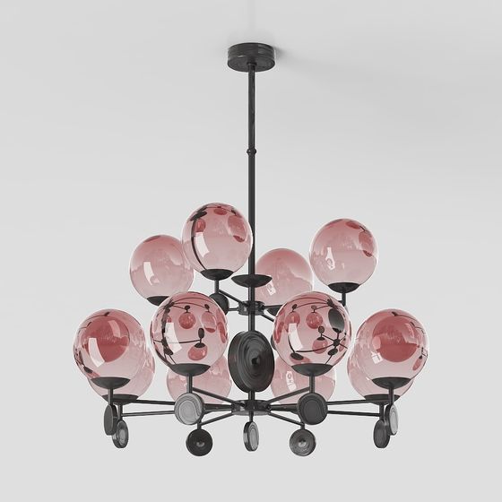 Elegant Low-Poly Pendant Light 3D model