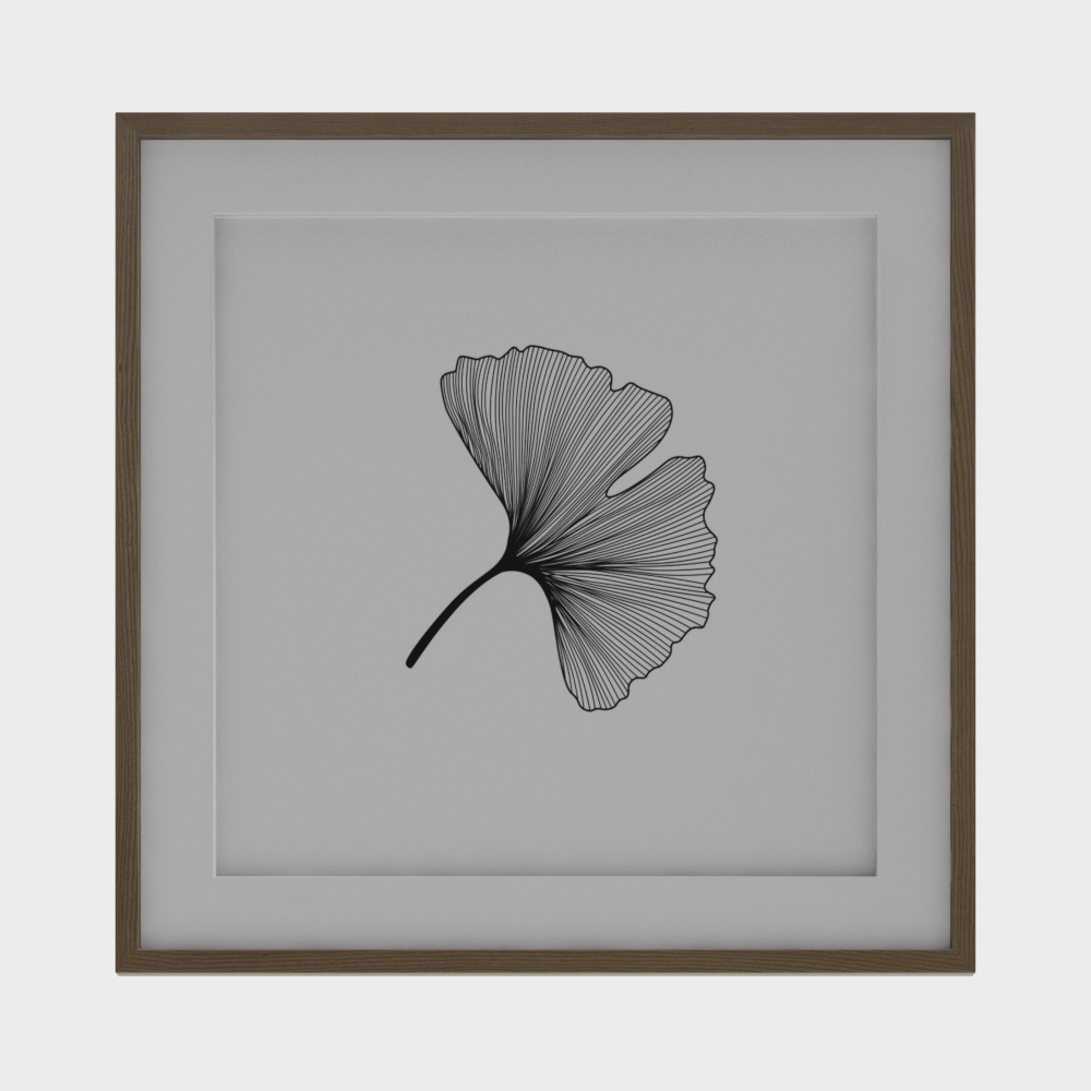 Detailed Gingko Leaf 3D model