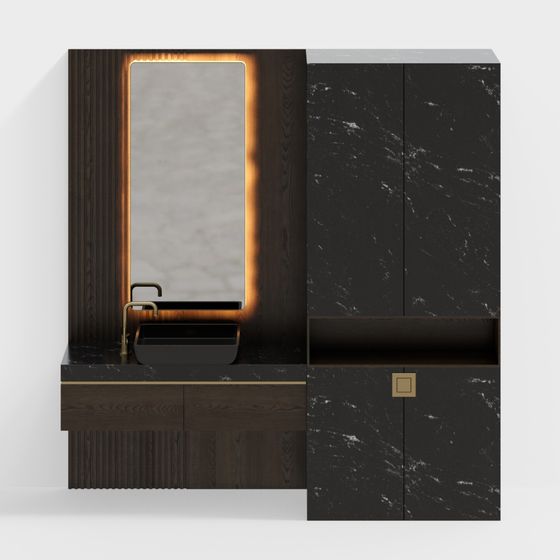 Urban Elegance Bathroom Cabinet 3D model