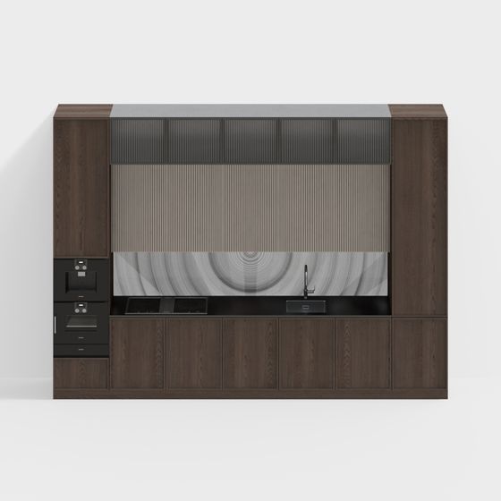 Elegant Low-Poly TV Cabinet 3D model