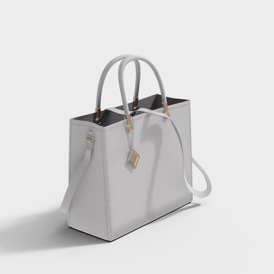 Elegant Low-Polygon Handbag 3D model