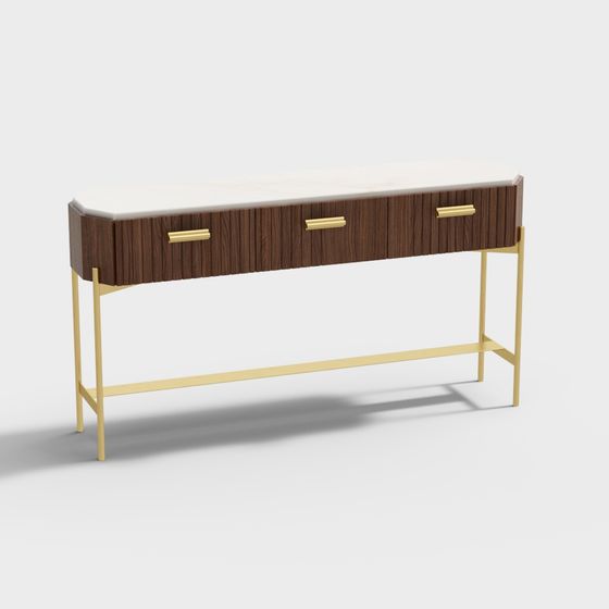 Sleek Minimalist Console Table 3D model