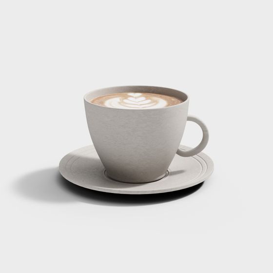 Elegant Ceramic Coffee Cup 3D model