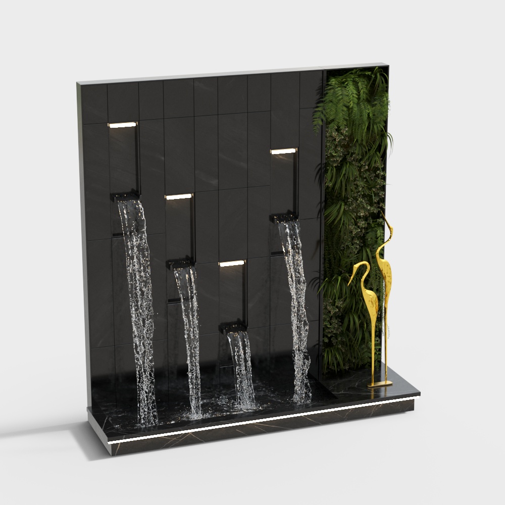 Water Fountains with birds