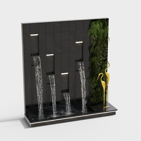 Urban Oasis Low-Poly 3D Model