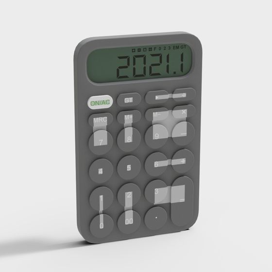 Minimalist Calculator 3D model for Modern Designs