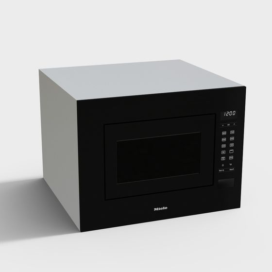 Stylish Miele Microwave 3D model for Modern Kitchens