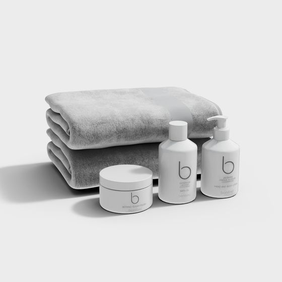 Elegant High-End Skincare Set 3D model
