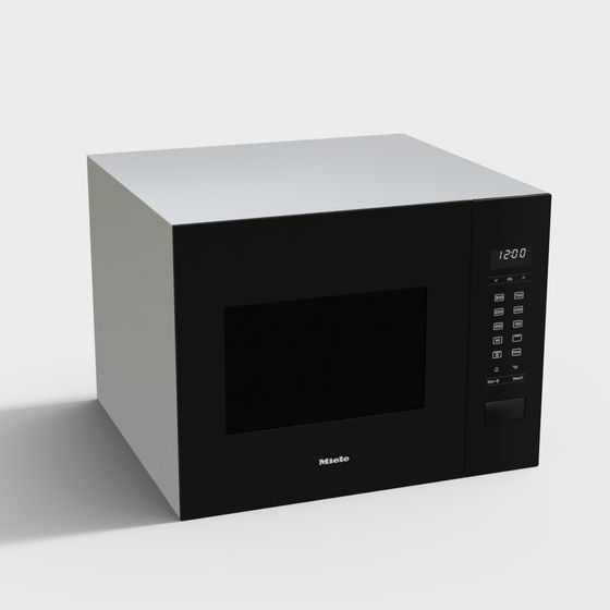 Stylish Miele Microwave 3D model for Modern Kitchens