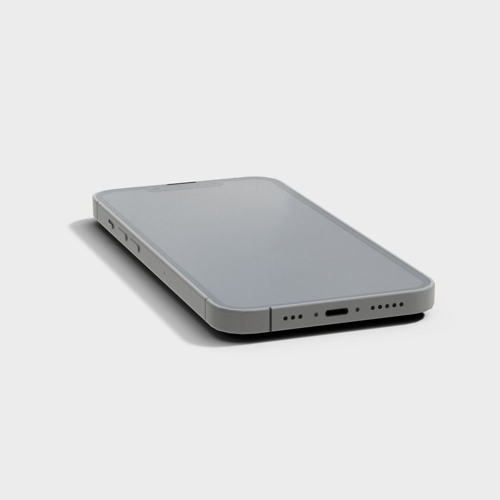 Stylish Low-Polygon 3D Mobile Phone Model