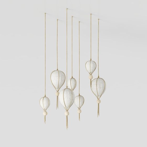 Dreamy Balloon 3D model with Golden Stand