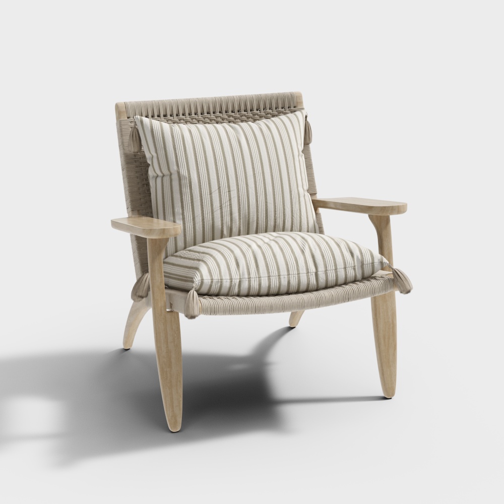 Cable Lounge Armchair Natural