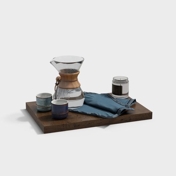 Warm Low-Poly Café Corner 3D model for Creative Projects