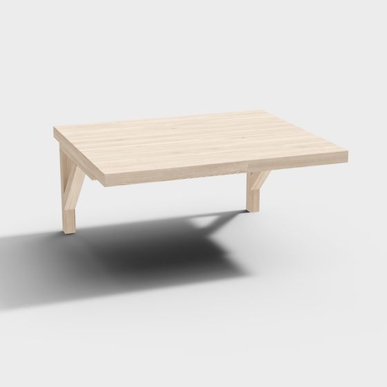 Elegant Wooden Coffee Table 3D model