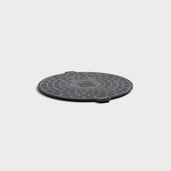 Urban Manhole Cover Low Poly 3D model for Creative Projects