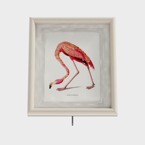 Boho Flamingo 3D Model for Tropical Designs