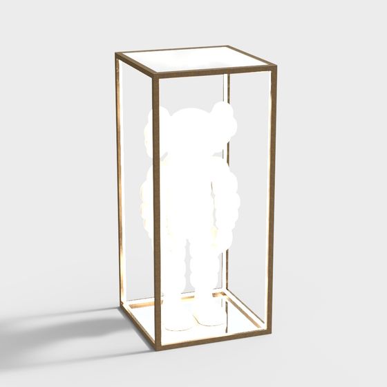 Elegant Glass Display Cabinet 3D Model