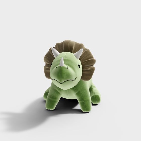 Adorable Low-Poly Triceratops 3D Model