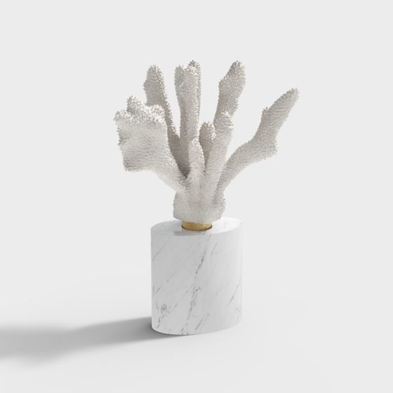 Stunning Coral Decorative Column 3D model