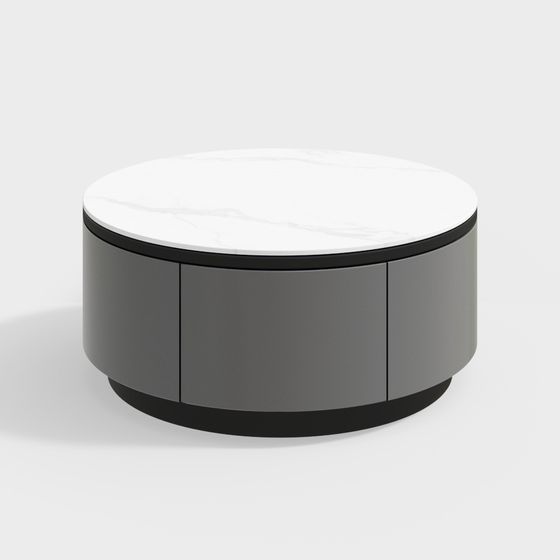 Stylish Low-Polygon Round Table 3D model