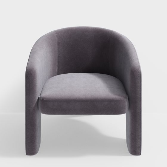 Cozy Velvet Chair 3D model