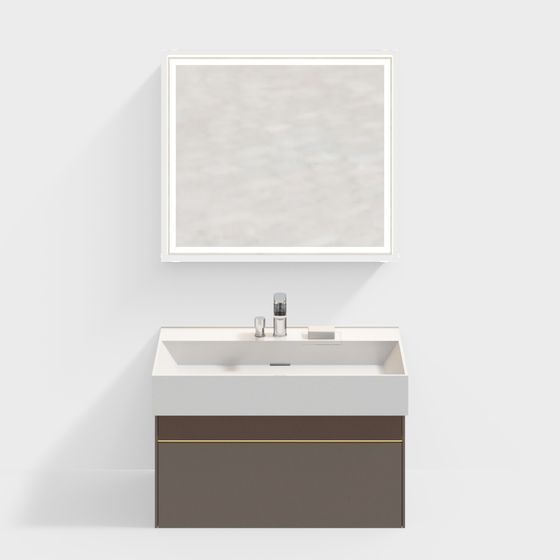 Minimalist Bathroom Cabinet 3D model