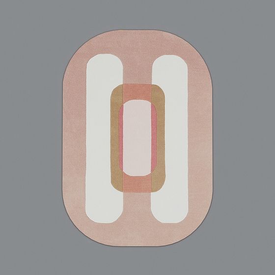 Stylish Oval Carpet 3D model for Modern Interiors