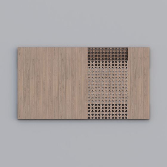 Wooden Hollow Panel 3D model for Creative Projects