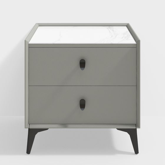 Stylish Low-Poly Nightstand 3D model for Modern Spaces