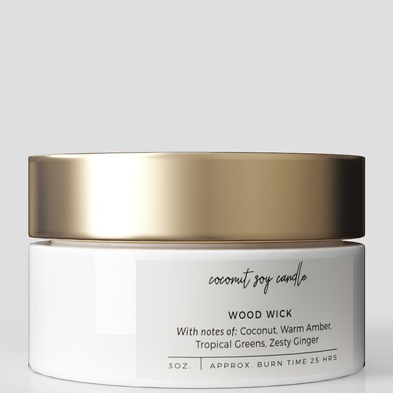 Coconut Soy Candle 3D model for Cozy Atmosphere