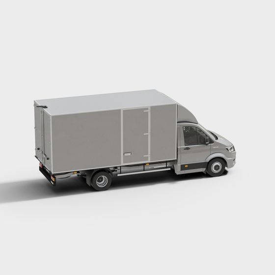 Stylish Low-Poly Urban Delivery Van 3D model