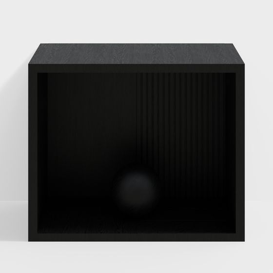 Stylish Black Cube 3D model for Creative Projects