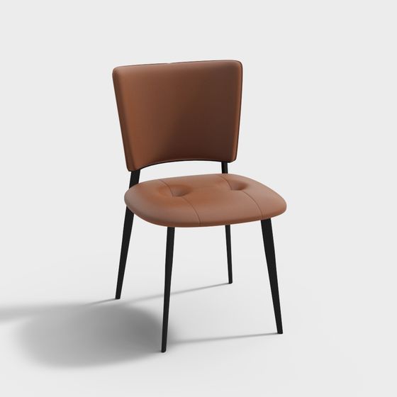 Modern Minimalist Leather Chair 3D model