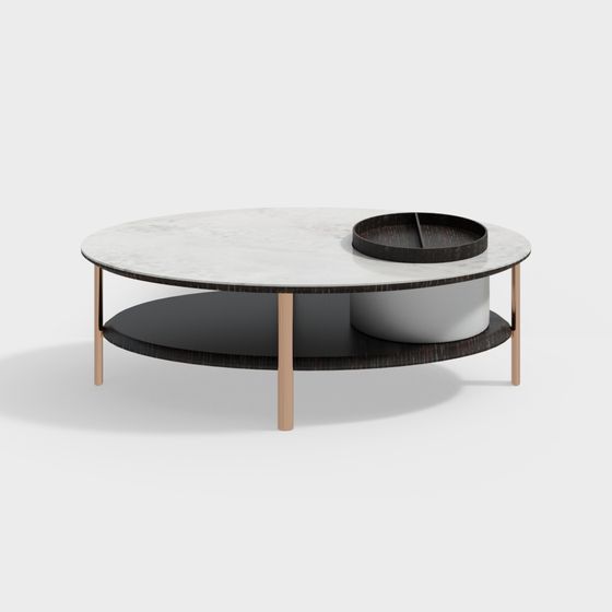 Stylish Round Coffee Table 3D model
