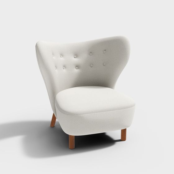 Cozy Wingback Chair 3D model