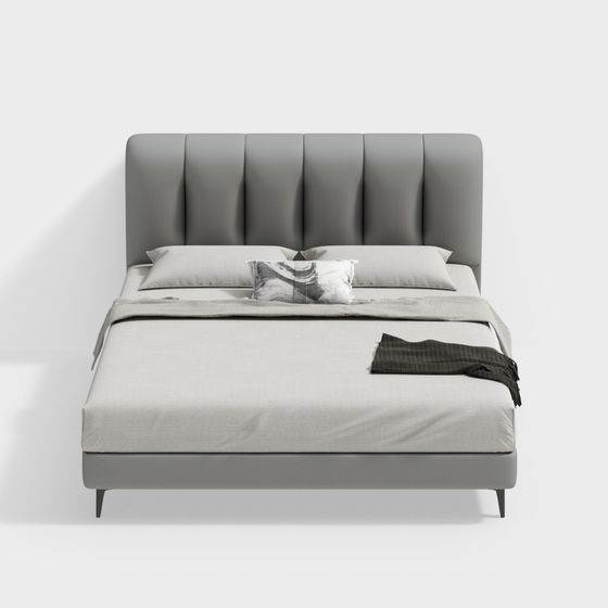 Urban Comfort 3D Model Bed Frame for Contemporary Spaces