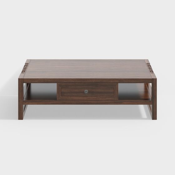 Elegant Low-Polygon Coffee Table 3D model
