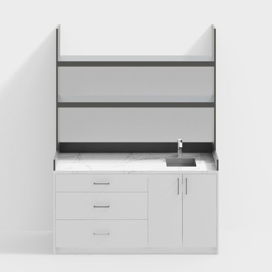 Minimalist Bathroom Cabinet 3D model