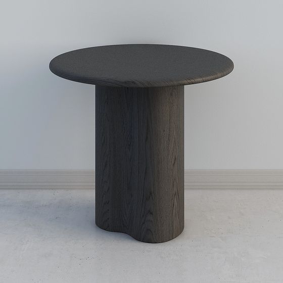 Sleek Round Table 3D model for Modern Interiors