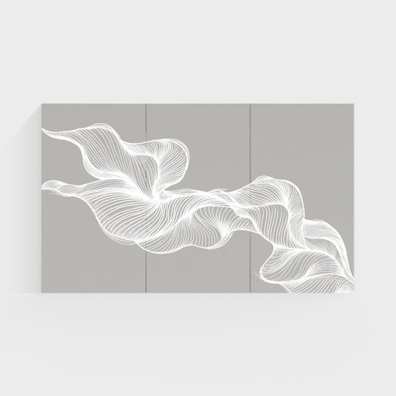 Flowing Clouds Low-Poly 3D Model