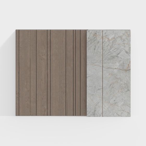 Elegant Wood and Marble Texture 3D Model