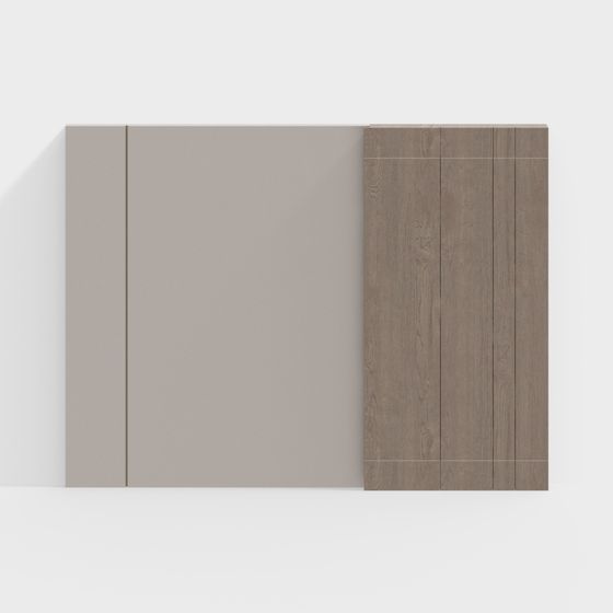 Wood Texture Sliding Door 3D model