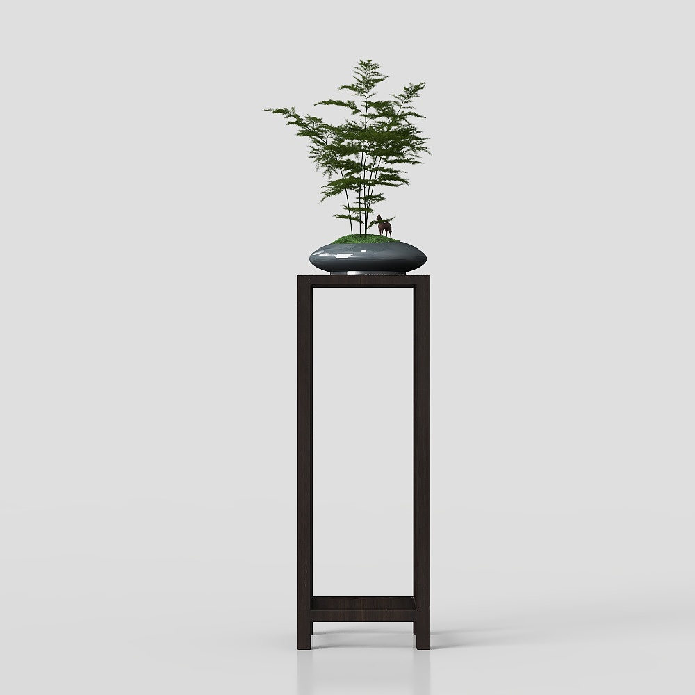 New Chinese living room green plant decoration